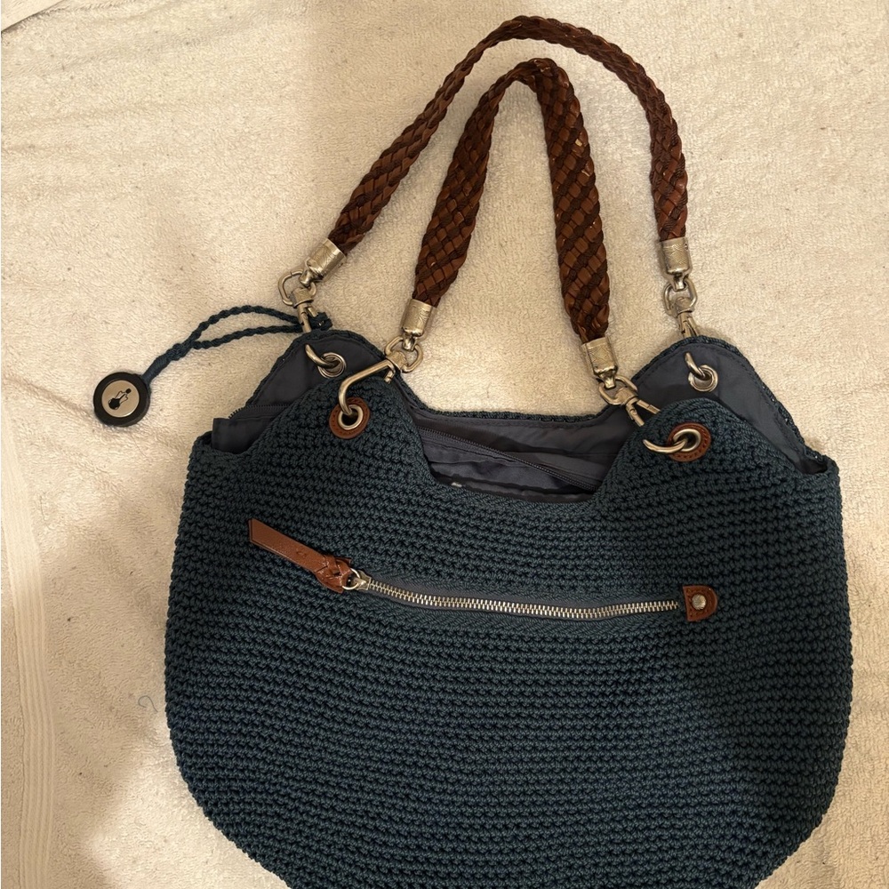 The Sak Navy and Brown Shoulder Bag